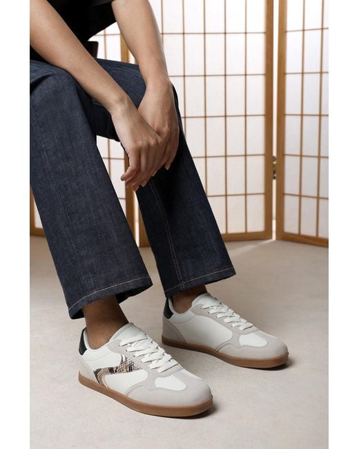 Where's That From Blue Anaiah Low Profile Side Panel Detailed Trainer