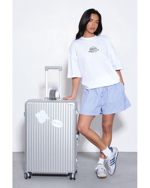 DSGN Studio White Palm Print Oversized T-Shirt