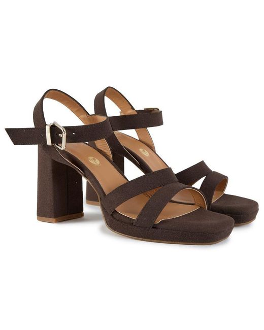 V.Gan Brown Vegan Tulsi Platform Heel Sandals