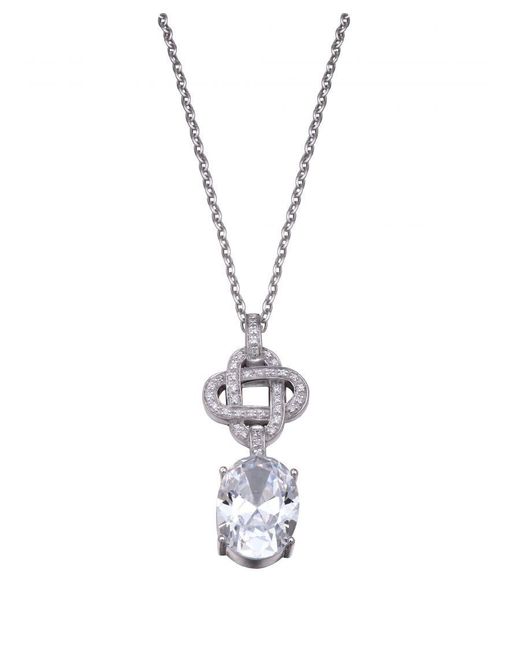 Orphelia Metallic 925 Sterling Chain With Pendant