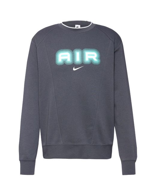 Nike Blue Air Crew Neck Fleece Sweatshirt for men
