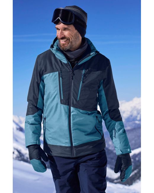 Mountain Warehouse Blue 'Supernova' Ski Jacket Padded Breathable Waterproof Coat for men