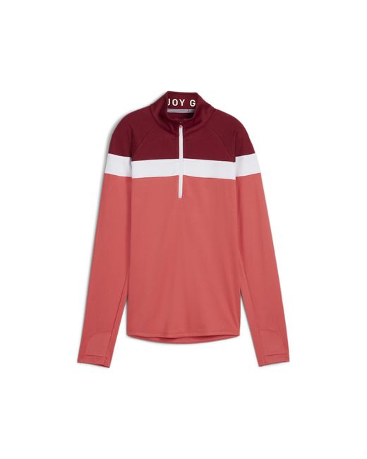 PUMA Red Golf Lightweight Quarter-Zip Top