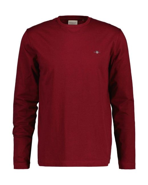 Gant Red Shield Long Sleeve T-shirt for men