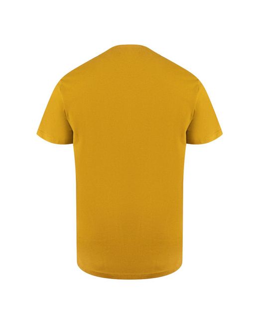 Aquascutum Yellow Active Small Logo T-Shirt Chai Tea for men