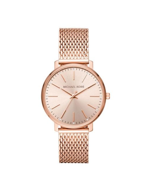 Michael Kors Pink Pyper Watch Mk4340 Stainless Steel