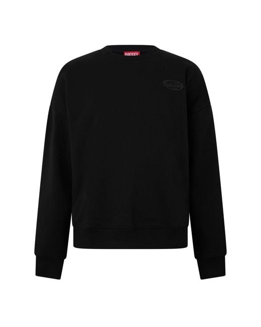 DIESEL Black S Rob R2 Crew Neck Sweatshirt for men