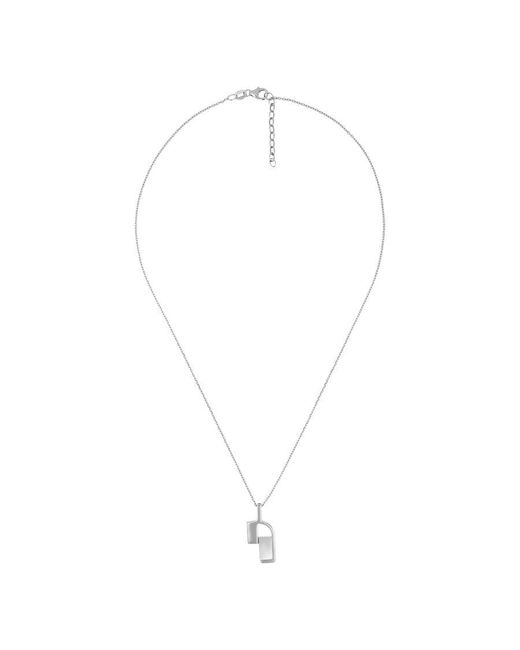 Orphelia White 925 Sterling Chain With Pendant