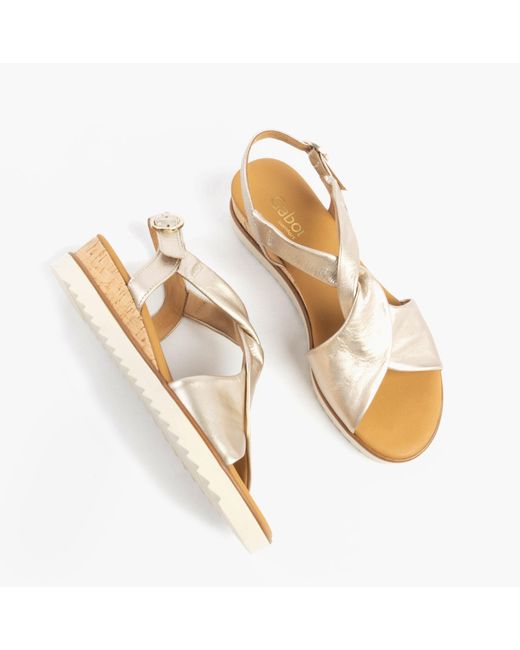 Gabor Metallic Rich Sandals Leather