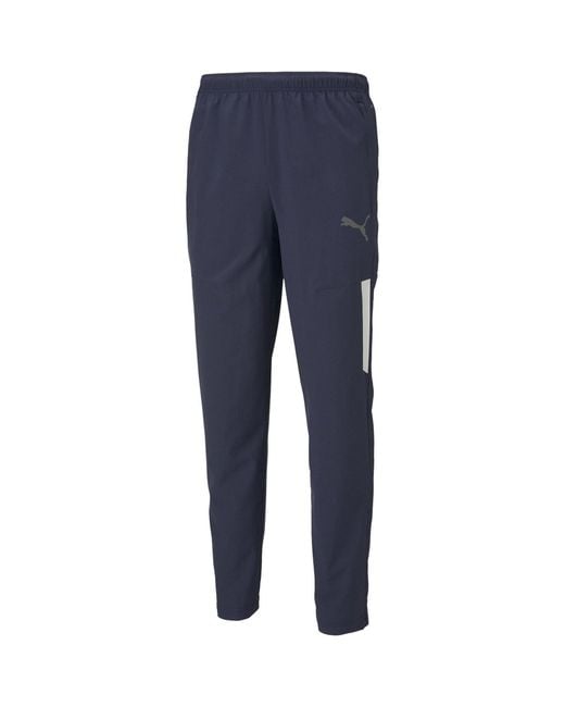 PUMA Blue Teamliga Sideline Pants Tracksuit Bottom for men