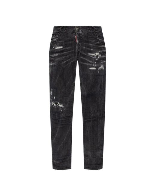 DSquared² Gray Skater Jeans Cotton for men