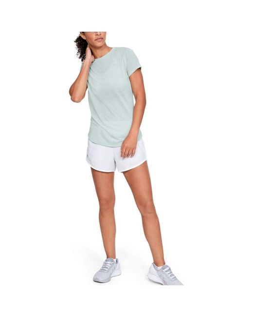 Under Armour Blue T Shirts Curve Hem Longline Gym Tops Summer Dri Fit T Shirt