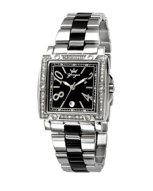 Yonger & Bresson White And Bresson: Two Tone Stainless Steel Bracelet With Diamonds On The Bezel Watch