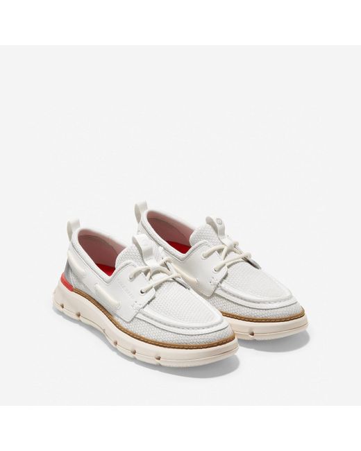 Cole Haan White 4.Zerogrand Regatta Nylon Blanc De Loafers