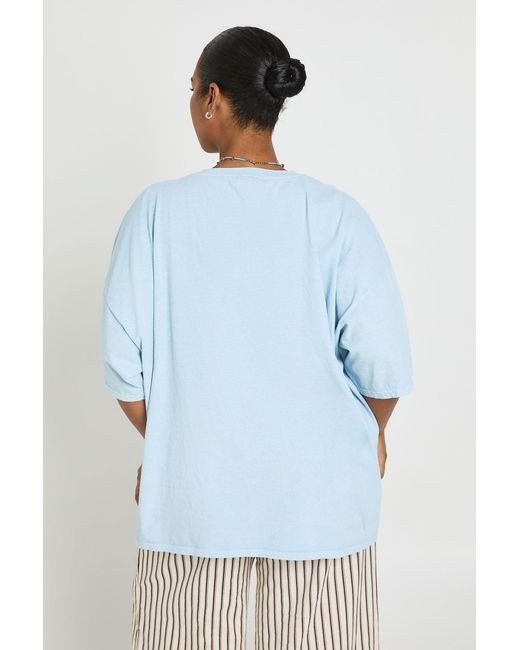 Boohoo Blue Plus Fruit Market Printed T Shirt