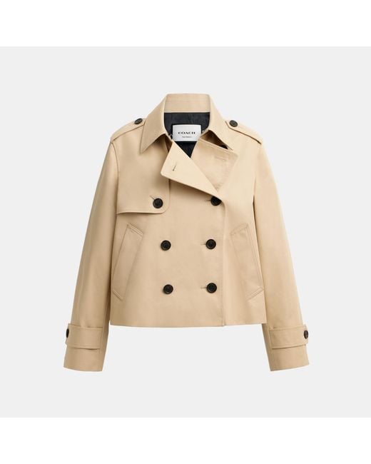 COACH Natural Short Trench