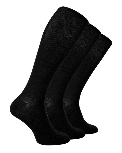 Steve Madden Black 3 Pairs Multipack Knee High Merino Wool Socks for men
