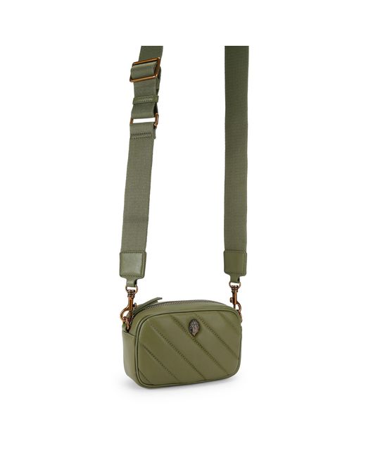 Kurt Geiger Green Leather Soho Sm Camera Bag