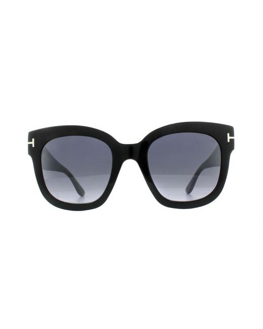 Tom Ford Blue Sunglasses 0613 Beatrix 01C Shiny Smoke Mirror