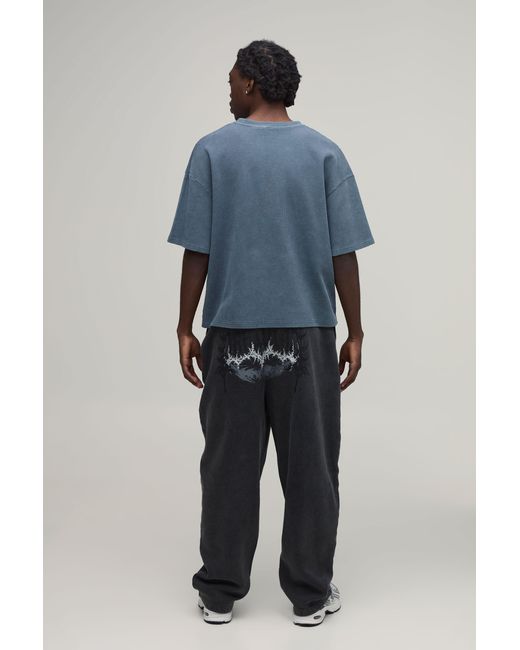 BoohooMAN Black Balloon Fit Gothic Washed Jogger for men