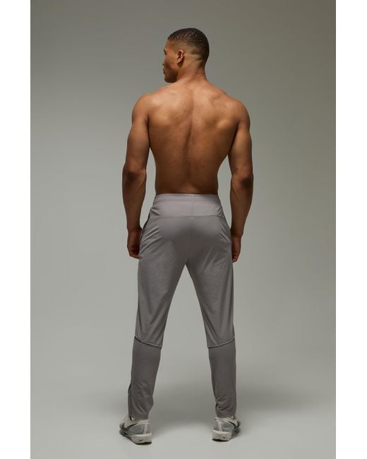 BoohooMAN Gray Active Running Vent Tapered Jogger for men