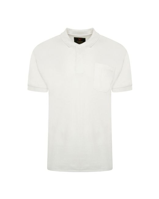 Forge White Plus Size Polo Shirt for men