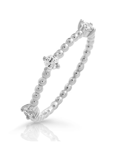 Orphelia White 'Sparkle' 925 Sterling Ring