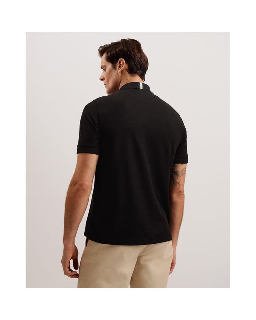 Ted Baker Black Karty Regular Fit Polo Shirt for men