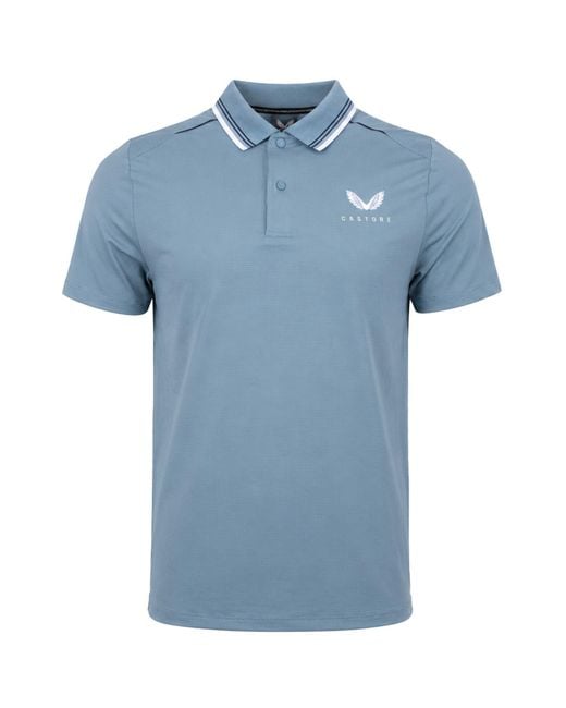 Castore Blue Tech Polo Shirt for men