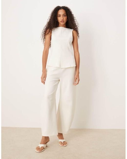 ASOS Natural Interlock Co-Ord Barrel Leg Jogger