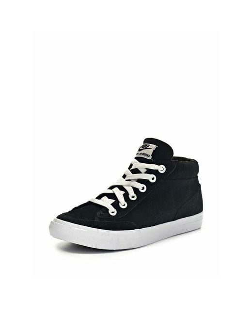 Nike Black Chukka Go Hi Lace-Up Suede Leather Trainers 518172_011