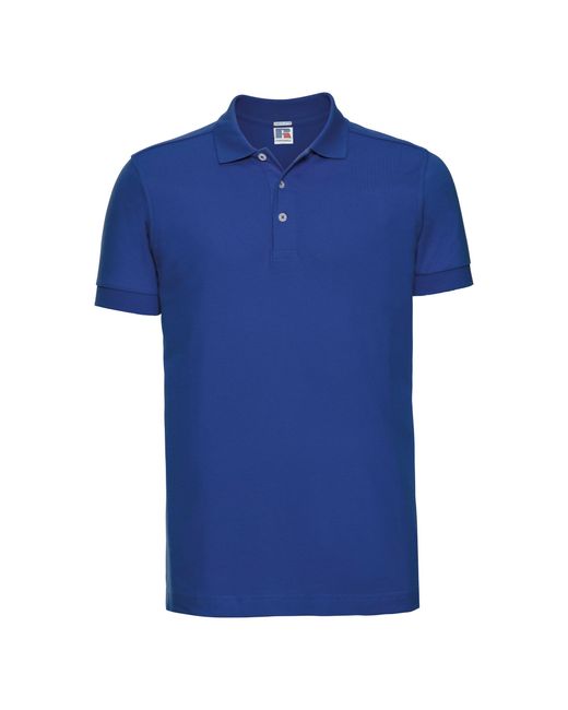 Russell Blue Stretch Short Sleeve Polo Shirt (Bright Royal) for men