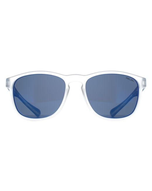 Replay Blue Round Matte Transparent And Revo Polarized Pulse