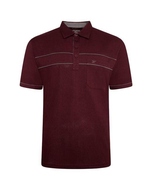 Forge Red Plus Size Polo Shirt for men
