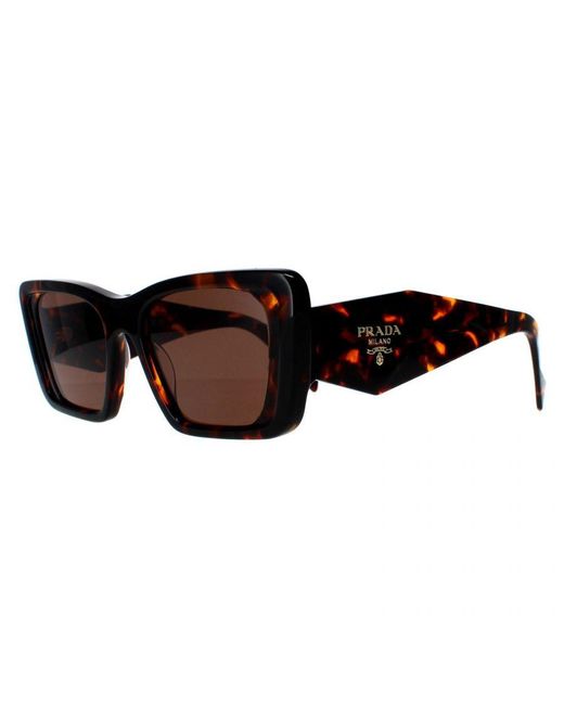 Prada Brown Rectangle Honey Havana Dark Pr08Ys