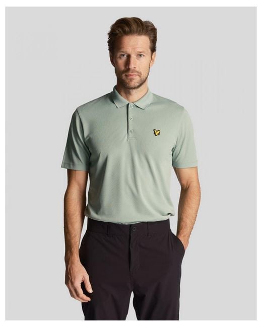 Lyle & Scott Green Golf Technical Polo Shirt for men