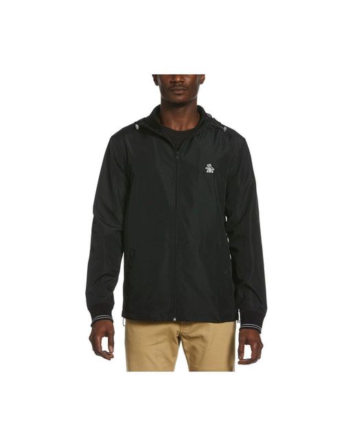 Original Penguin Black Full Zip Jacket for men