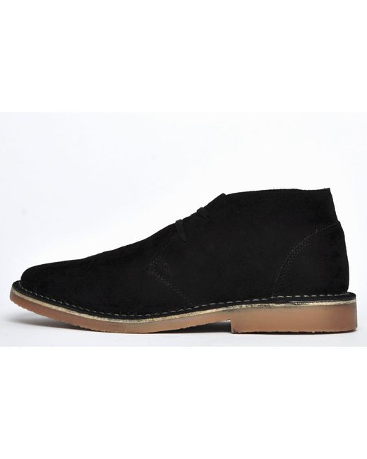Catesby Black England Suede Desert Boots for men