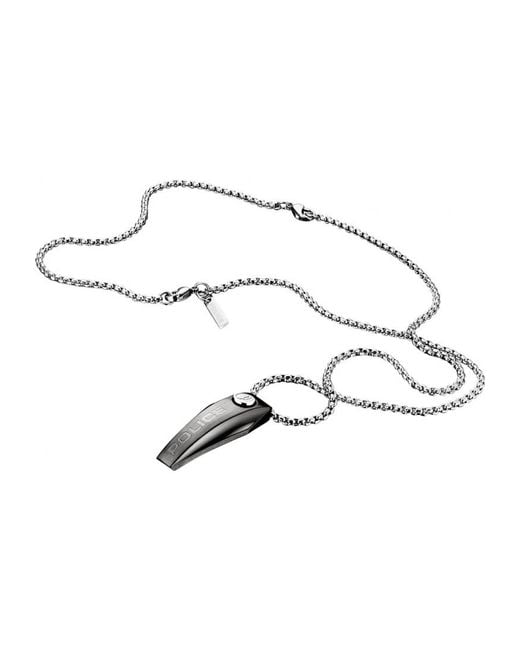 Police Metallic 24925Psu-01 Spear Steel Chain Necklace for men