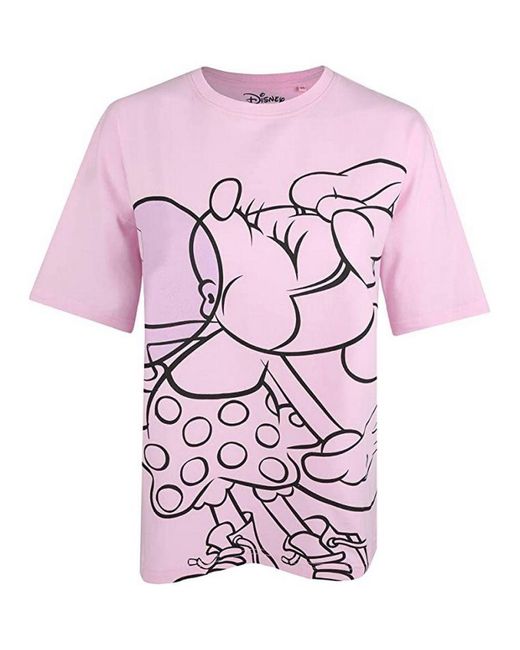 Disney Minnie Mouse Bubblegum Slouch T-shirt (lichtroze) in het Pink