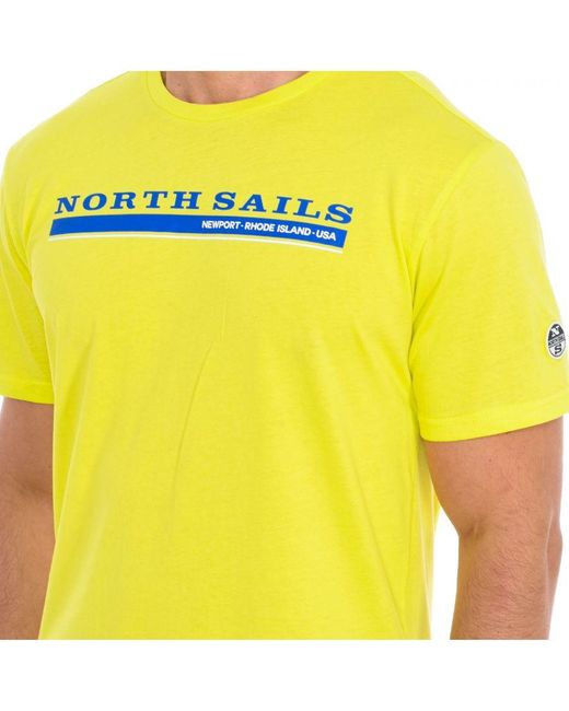North Sails Yellow Short Sleeve T-Shirt 9024040 for men