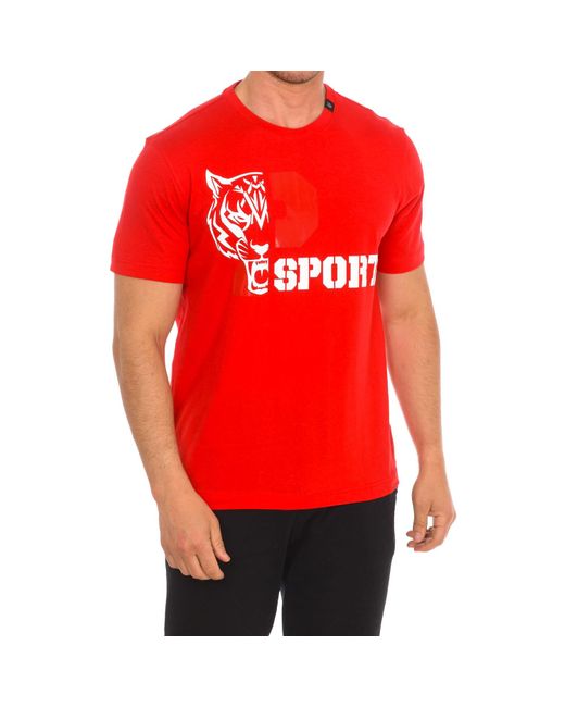 Philipp Plein Red Tips410 Short Sleeve T-Shirt for men