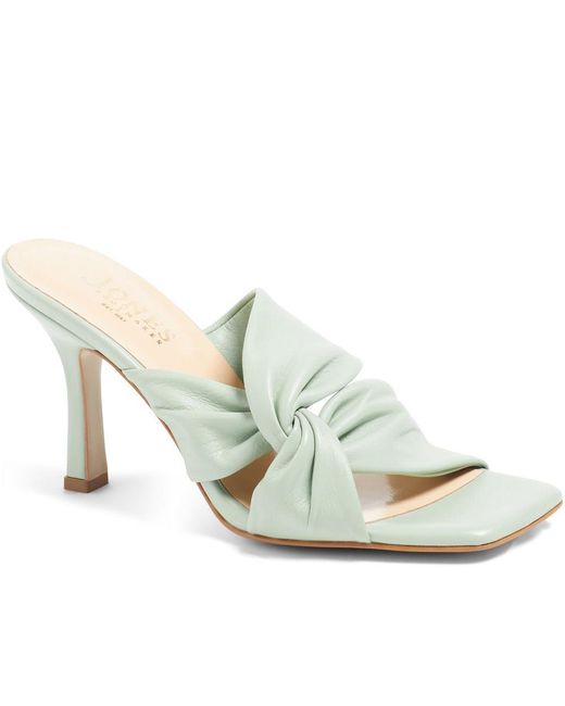 Jones Bootmaker White Leather Mule Heels