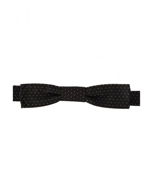 Dolce & Gabbana Black Polka 100% Silk Neck Papillon Tie for men