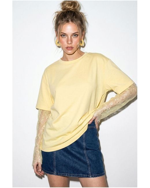 Bianco Lucci Blue Cotton- T-Shirt