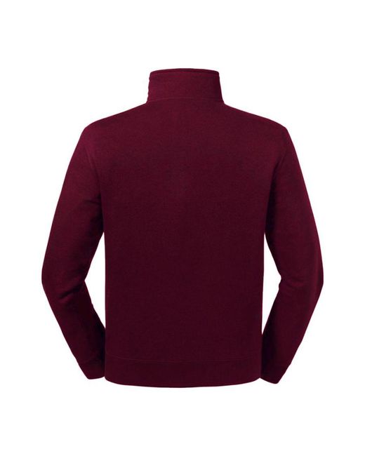 Russell Purple Authentic Quarter Zip Sweatshirt for men