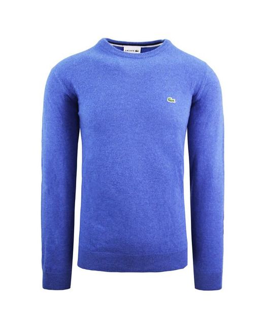 Lacoste Blue Jersey Knit Sweater Wool for men