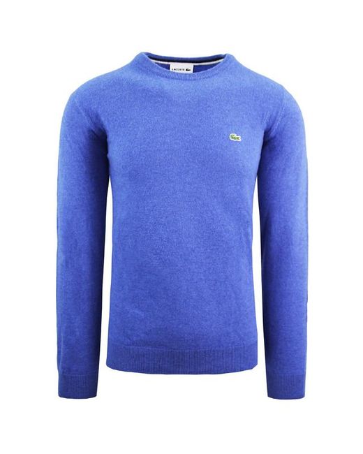 Lacoste Blue Jersey Knit Sweater Wool for men