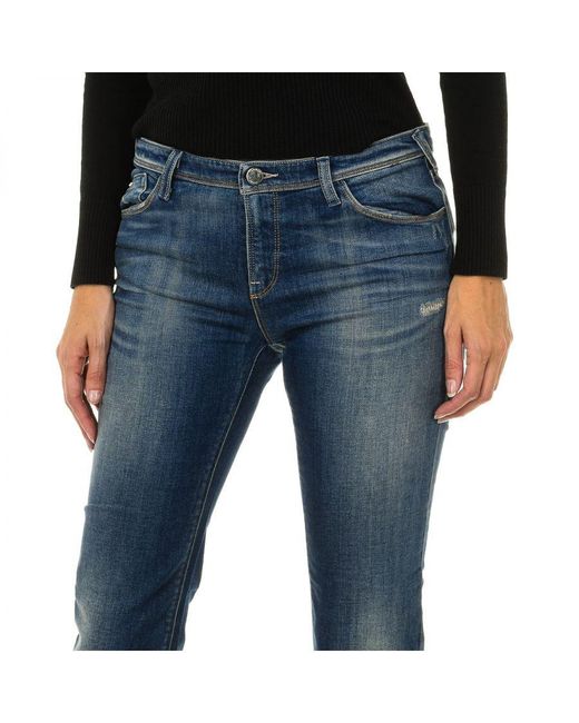 Armani Blue Long Worn Effect Denim Pants 3Y5J28-5D1Mz