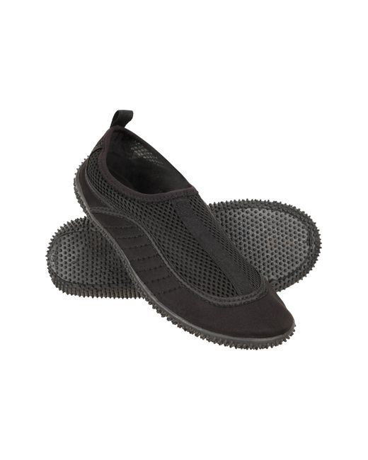 Mountain Warehouse Black 'Bermuda' Aqua Shoe With Top Mesh Panel Slip On Summer Beach Sandals Textile